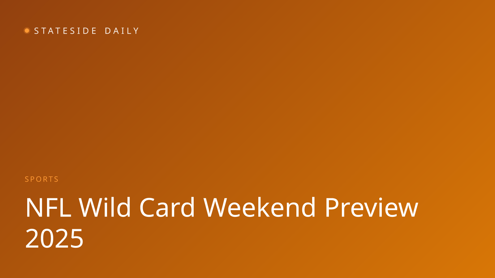 Wild Card Weekend Preview: Four Matchups, Eight Teams, One Shot at Glory