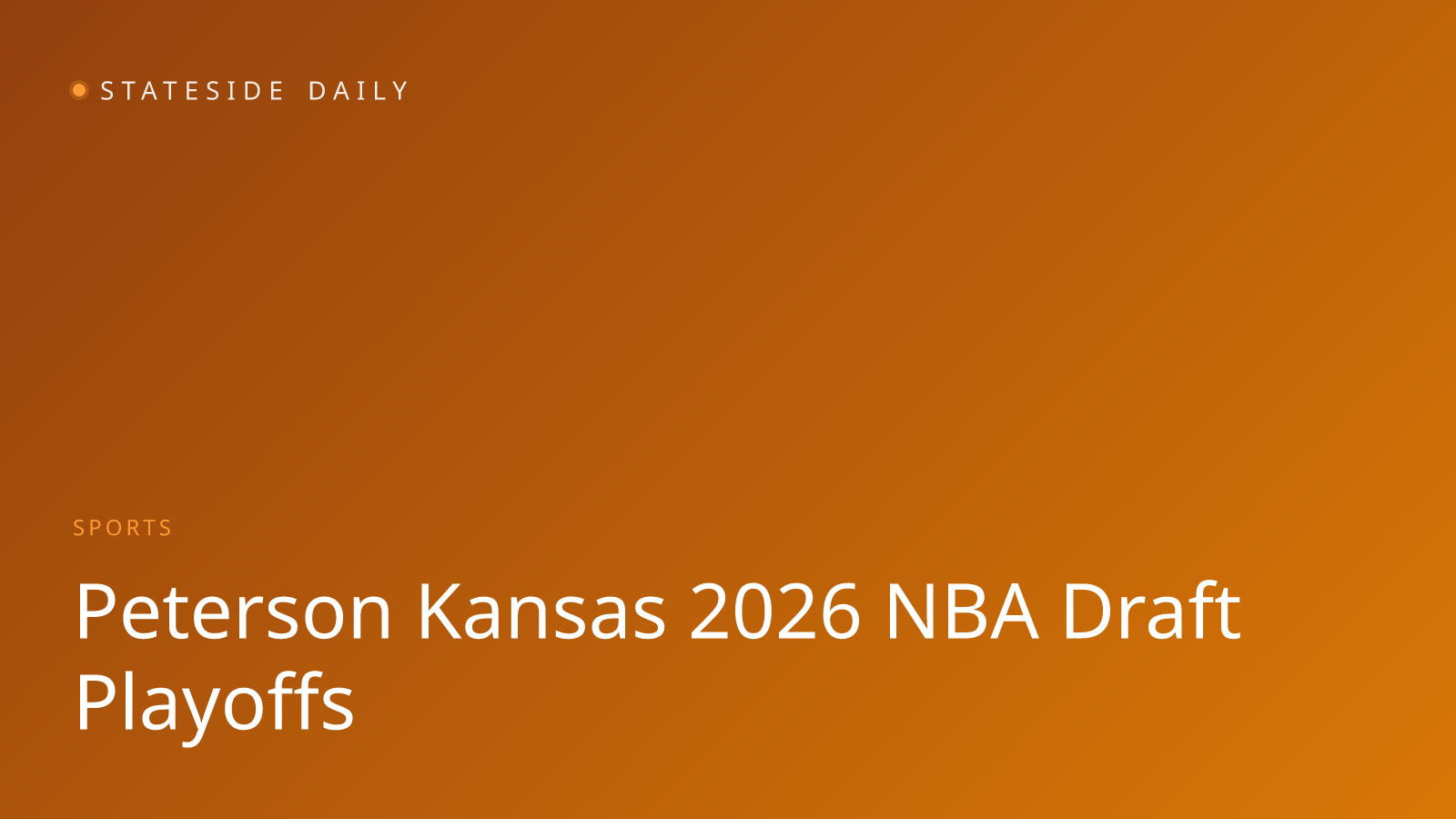 Kansas Freshman Peterson Declares for 2026 NBA Draft as Playoff Weekend Arrives